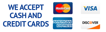 We Accept Credit Cards, Cash and more