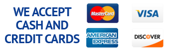 We Accept Credit Cards, Cash and more